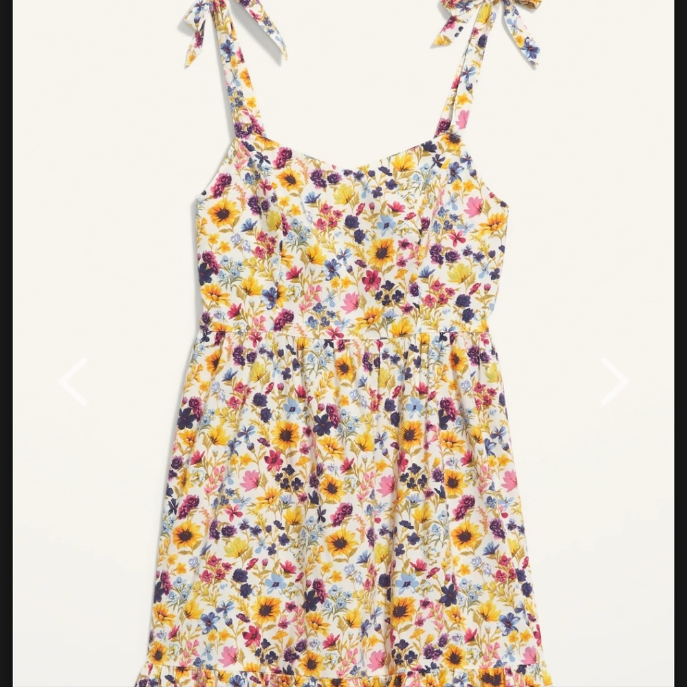 Old Navy L Tall Tie Shoulder Dress NWT